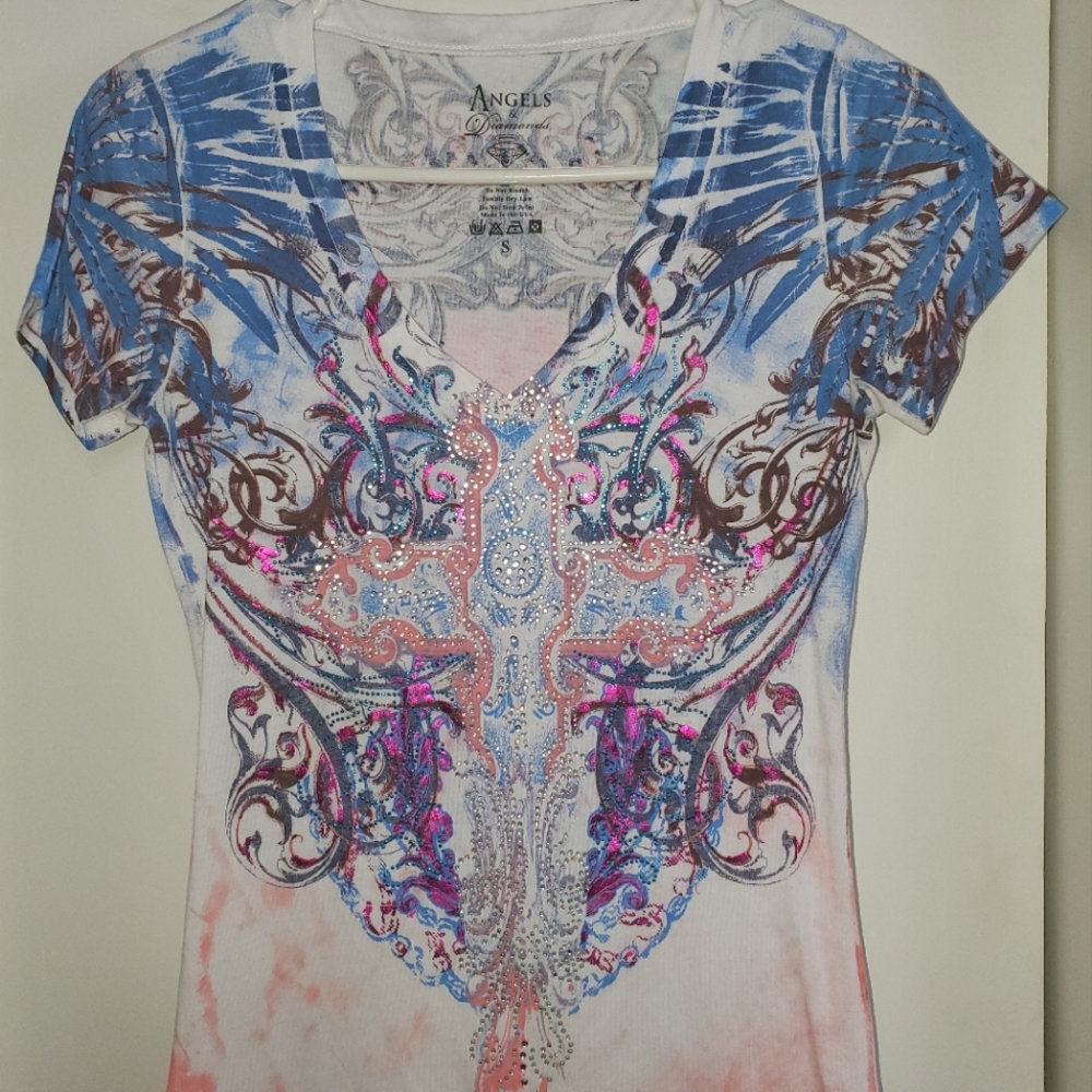 Angels and Diamonds women's tee shirt